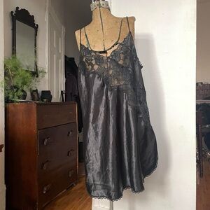 Elegant Black Lace Slip Dress